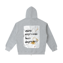 More Espresso Less Depresso Essential Heavyweight Pocket Hoodie