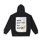 More Espresso Less Depresso Essential Heavyweight Pocket Hoodie